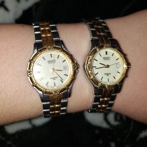seiko quartz gold and silver